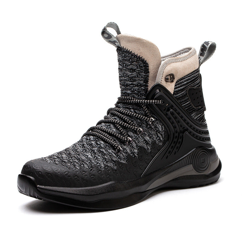 Zapatillas de seguridad altas para hombre, anticolisión y antipunción, ligeras, de tejido volador