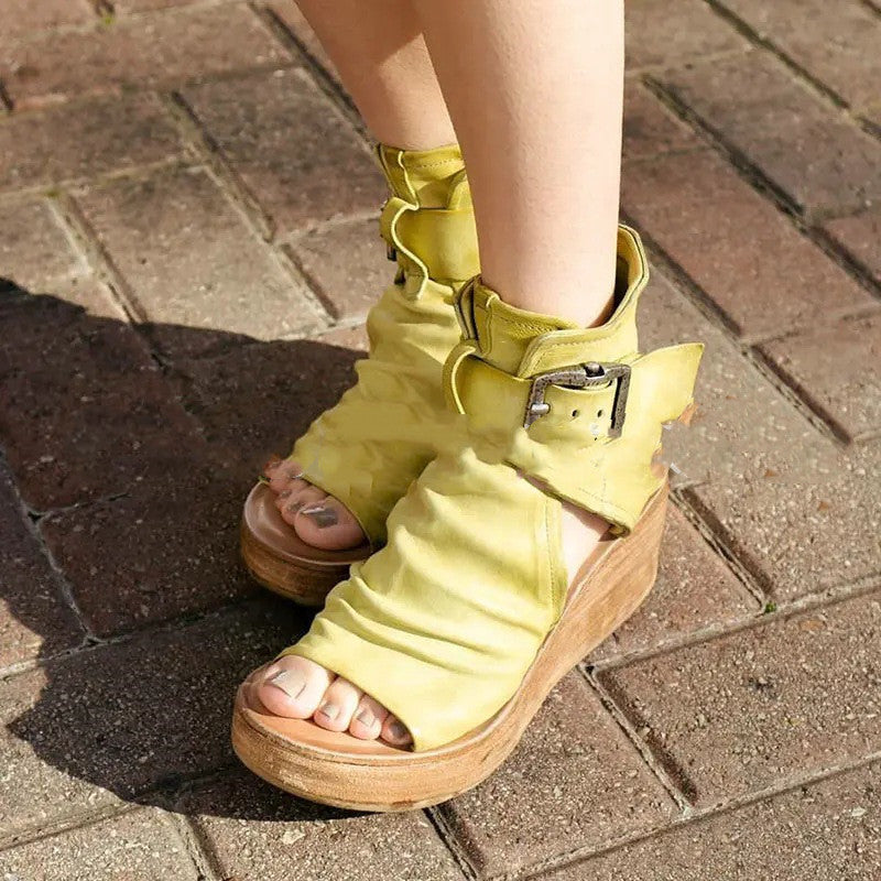 Women's Shoes High Top Wedge Sandals Platform Fish Mouth Sandals