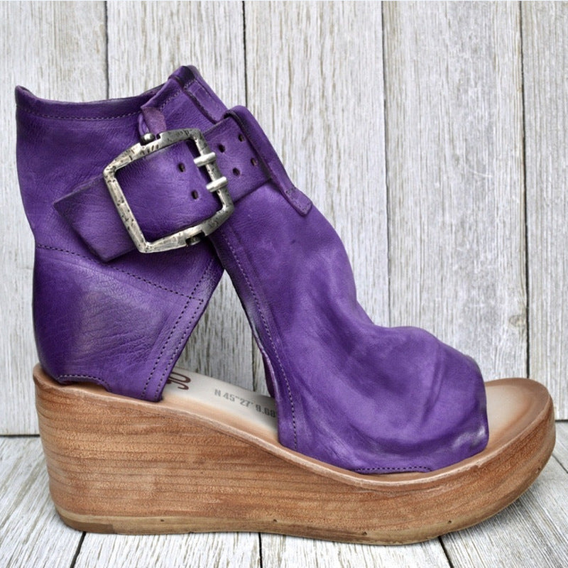 Women's Shoes High Top Wedge Sandals Platform Fish Mouth Sandals