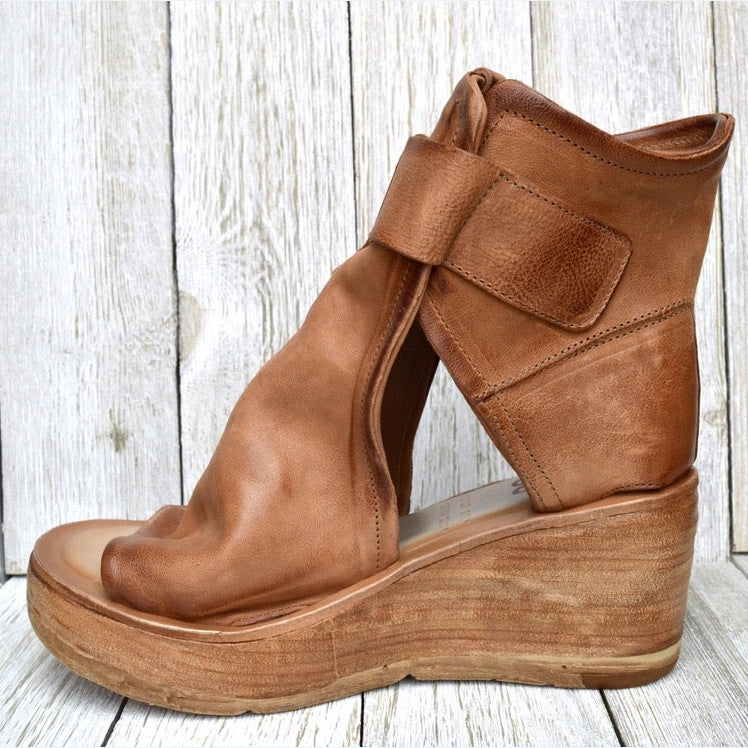 Women's Shoes High Top Wedge Sandals Platform Fish Mouth Sandals