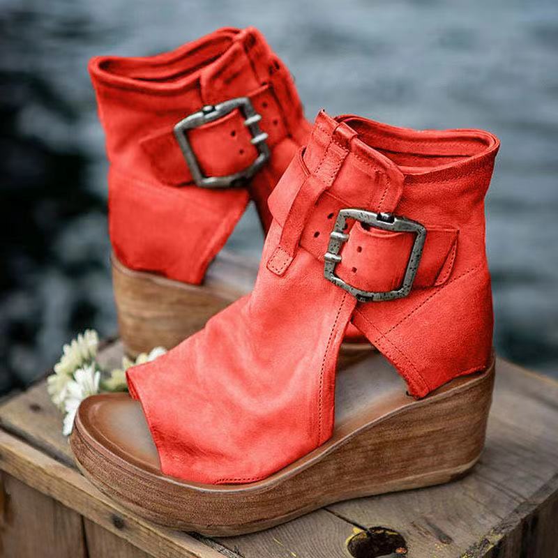 Women's Shoes High Top Wedge Sandals Platform Fish Mouth Sandals