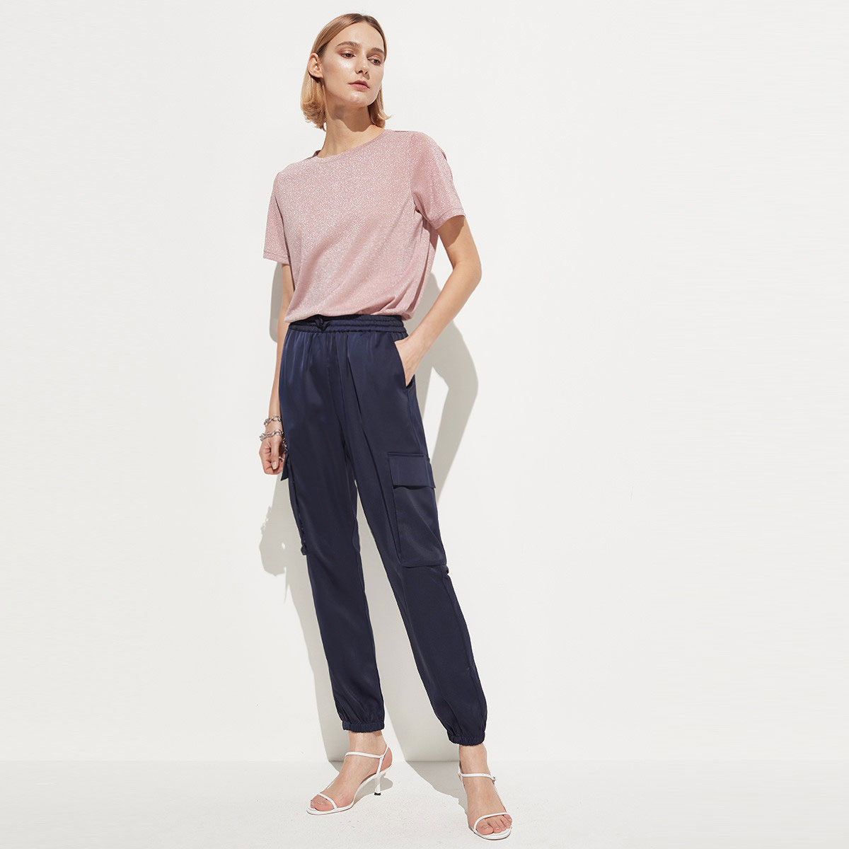 Pantalones casuales de mujer de tiro alto, elásticos y microajustados, que estilizan la figura