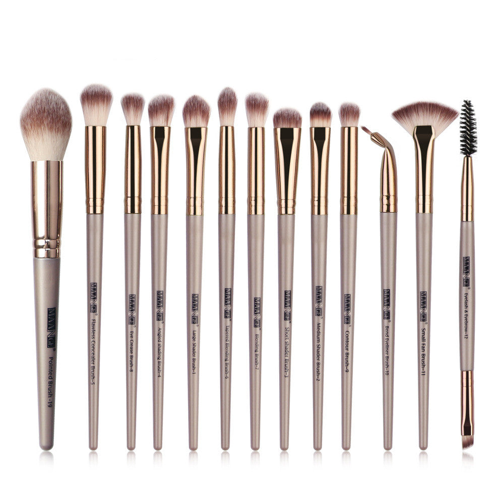 Venta Directa de Fábrica Maange Nuevo Producto Juego de 13 Brochas de Maquillaje de Ojos Brochas de Sombra de Ojos Herramientas de Belleza Venta Caliente