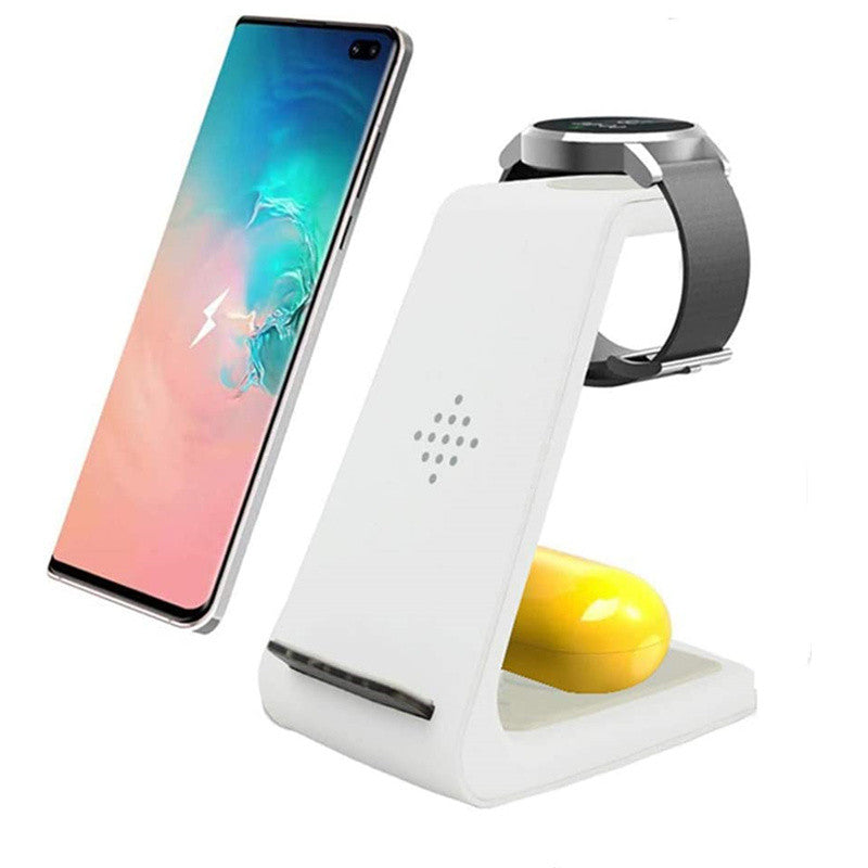 Cargador inalámbrico compatible con iPhone 12, soporte de carga tres en uno, base de carga rápida iWatch 6