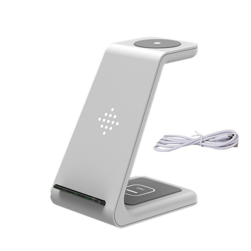 Cargador inalámbrico compatible con iPhone 12, soporte de carga tres en uno, base de carga rápida iWatch 6
