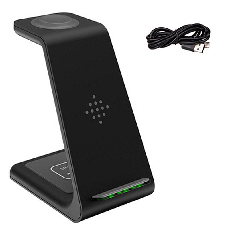 Cargador inalámbrico compatible con iPhone 12, soporte de carga tres en uno, base de carga rápida iWatch 6