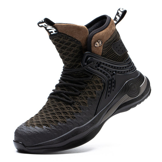 Zapatos de seguridad de trabajo transpirables, protectores y tejidos voladores