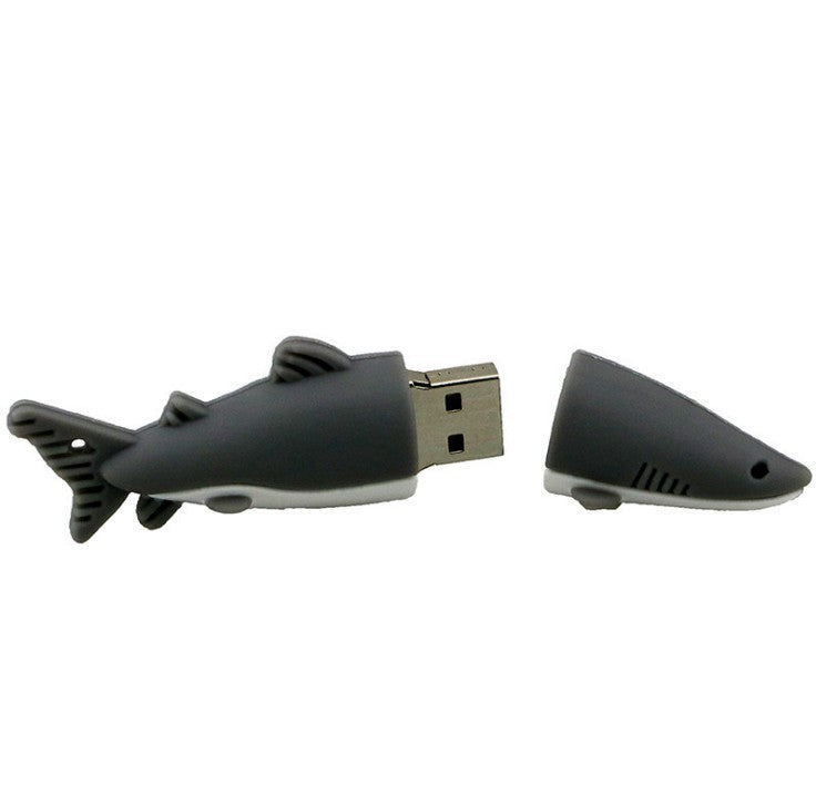 Unidad flash USB de tiburón de dibujos animados Unidad flash USB de animación de simulación creativa 8g16g Animales marinos