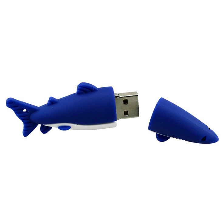 Unidad flash USB de tiburón de dibujos animados Unidad flash USB de animación de simulación creativa 8g16g Animales marinos