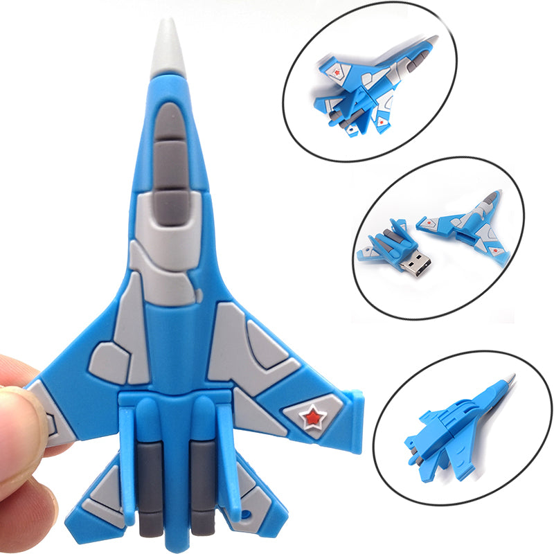Disco U para aeronaves 3.0 de 32GB, modelo de avión de línea con simulación estéreo, disco U de plástico blando de 16GB