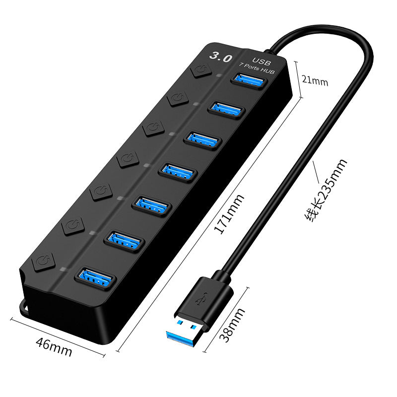 Concentrador USB 3.0 de alta velocidad con 7 puertos