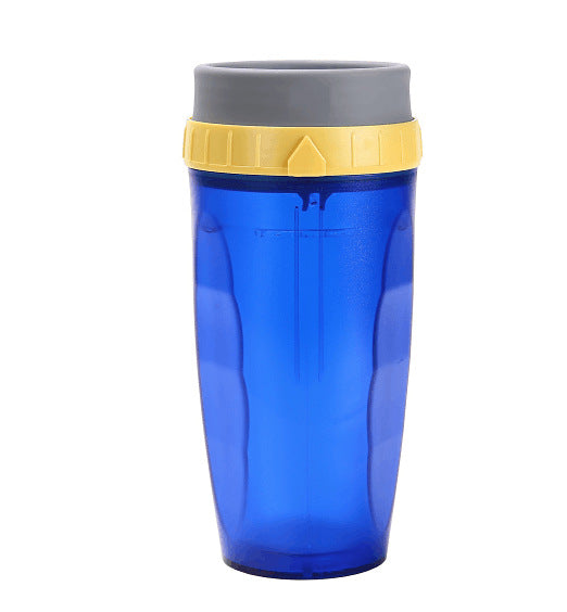 Taza de viaje sin tapa Twist Cup, taza portátil, vaso de doble aislamiento, botella de agua con pajita para niños y adultos