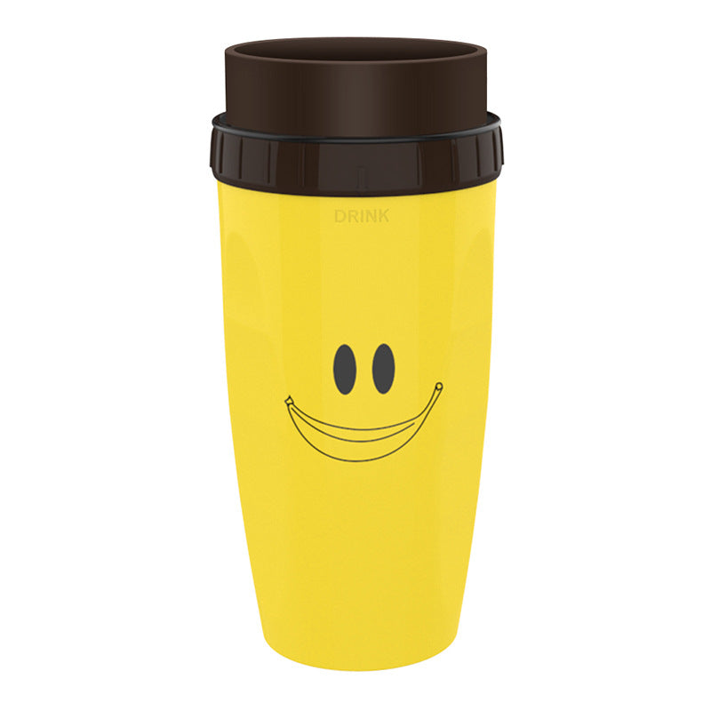 Taza de viaje sin tapa Twist Cup, taza portátil, vaso de doble aislamiento, botella de agua con pajita para niños y adultos