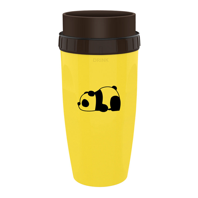 Taza de viaje sin tapa Twist Cup, taza portátil, vaso de doble aislamiento, botella de agua con pajita para niños y adultos