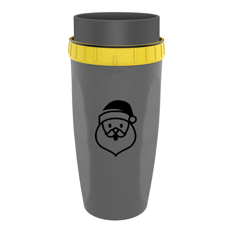 Taza de viaje sin tapa Twist Cup, taza portátil, vaso de doble aislamiento, botella de agua con pajita para niños y adultos