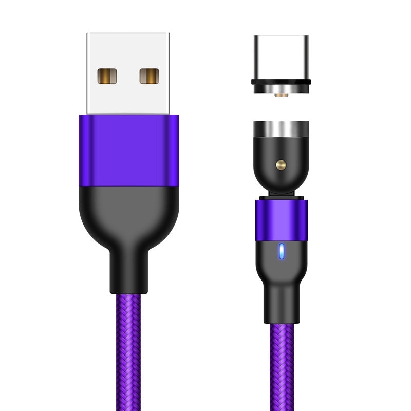 Cable de datos magnético con rotación de 540 grados y 180 grados, cable de carga, succión ciega, cable magnético doblado tres en uno