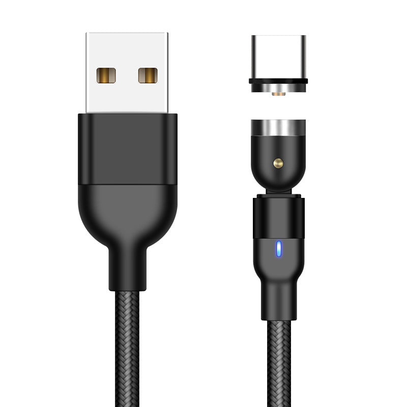 Cable de datos magnético con rotación de 540 grados y 180 grados, cable de carga, succión ciega, cable magnético doblado tres en uno