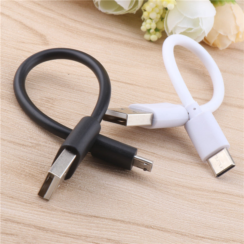 Cable micro USB corto de 15 cm, cables de carga rápida para teléfonos móviles tipo C