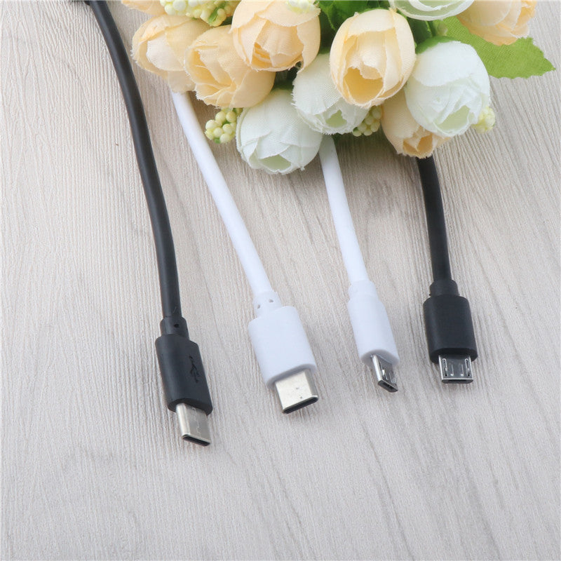 Cable micro USB corto de 15 cm, cables de carga rápida para teléfonos móviles tipo C