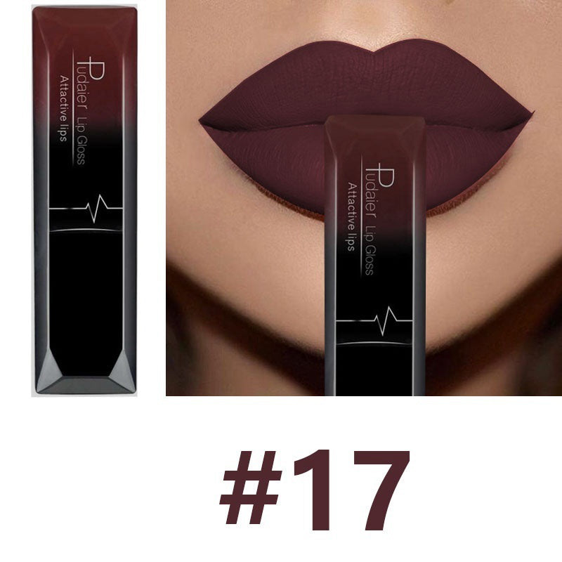 Maquillaje mate, brillo labial mate, pintalabios