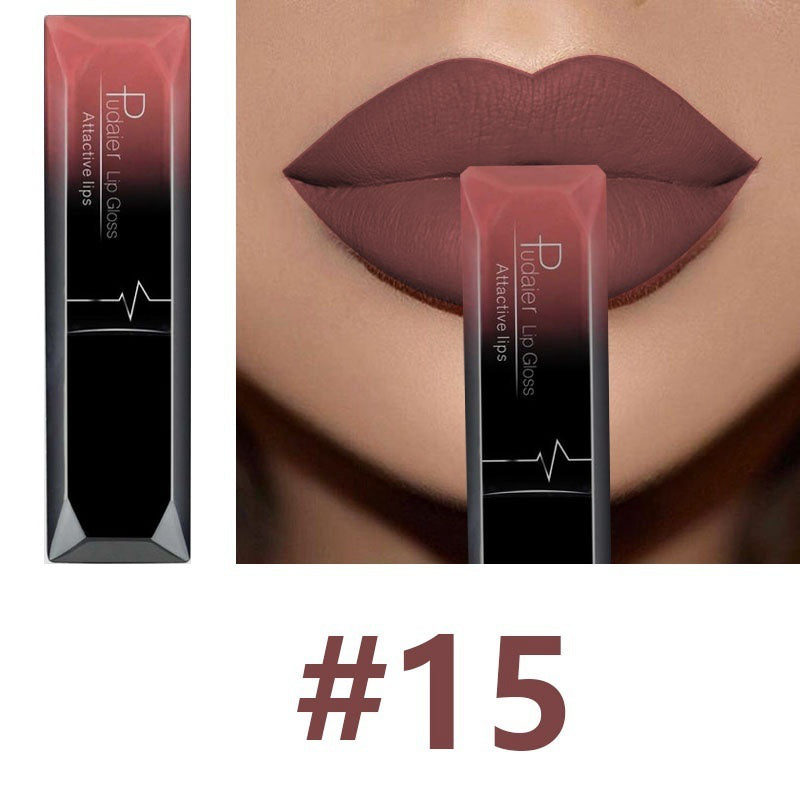 Maquillaje mate, brillo labial mate, pintalabios