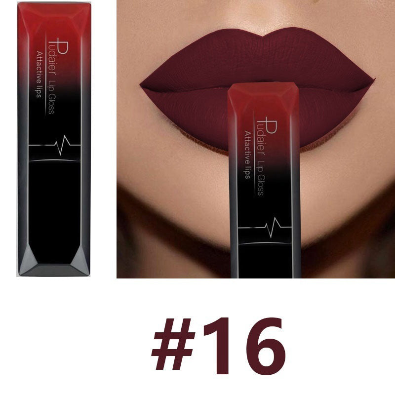 Maquillaje mate, brillo labial mate, pintalabios