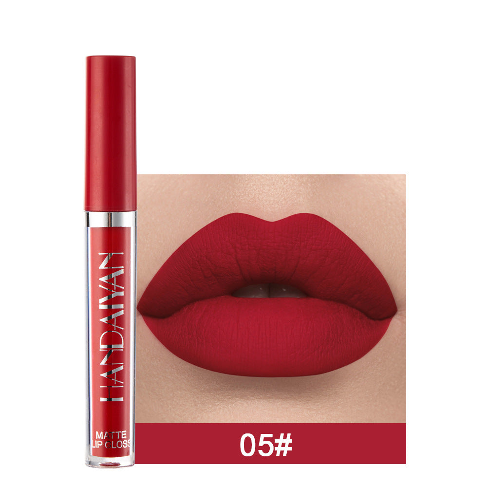 Brillo de labios mate antiadherente, lápiz labial líquido mate que no se desvanece