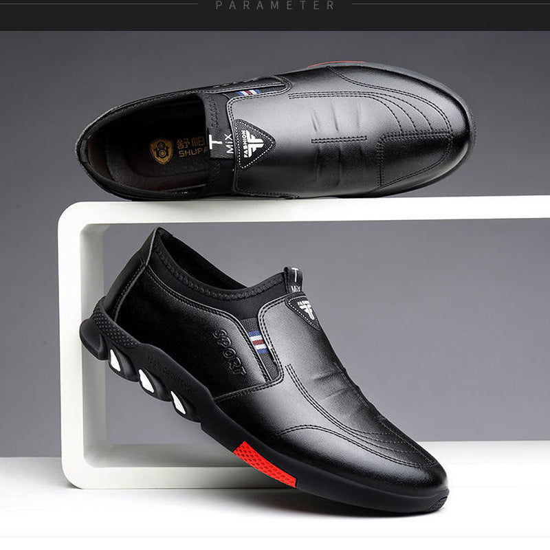 Zapatos de cuero para hombre, de cuero, primavera, nuevos, de negocios, casual, suaves