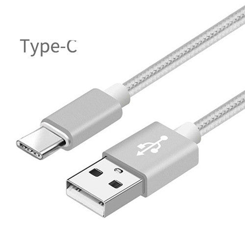Compatible con Apple, cable de datos trenzado de nylon V8 cable de carga