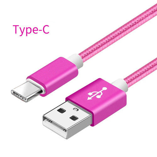Compatible con Apple, cable de datos trenzado de nylon V8 cable de carga