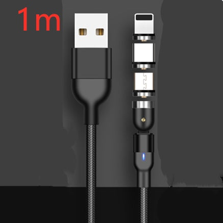 Cable de datos magnético con rotación de 540 grados y 180 grados, cable de carga, succión ciega, cable magnético doblado tres en uno
