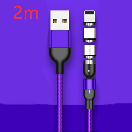 Cable de datos magnético con rotación de 540 grados y 180 grados, cable de carga, succión ciega, cable magnético doblado tres en uno