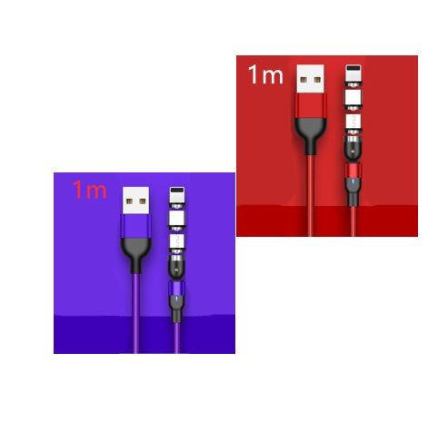 Cable de datos magnético con rotación de 540 grados y 180 grados, cable de carga, succión ciega, cable magnético doblado tres en uno