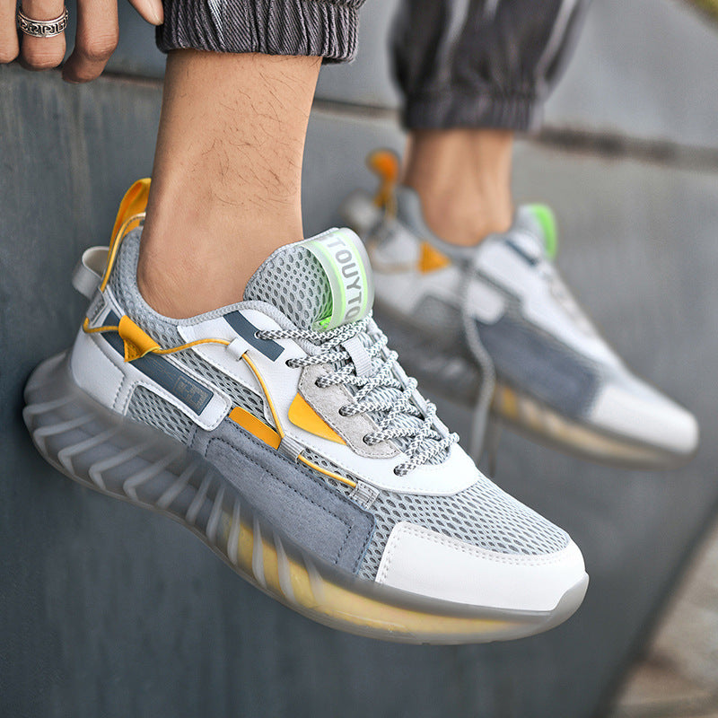 Zapatillas de hombre de verano transpirables, suela blanda, absorción de impactos