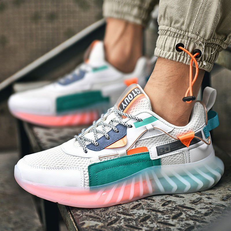 Zapatillas de hombre de verano transpirables, suela blanda, absorción de impactos