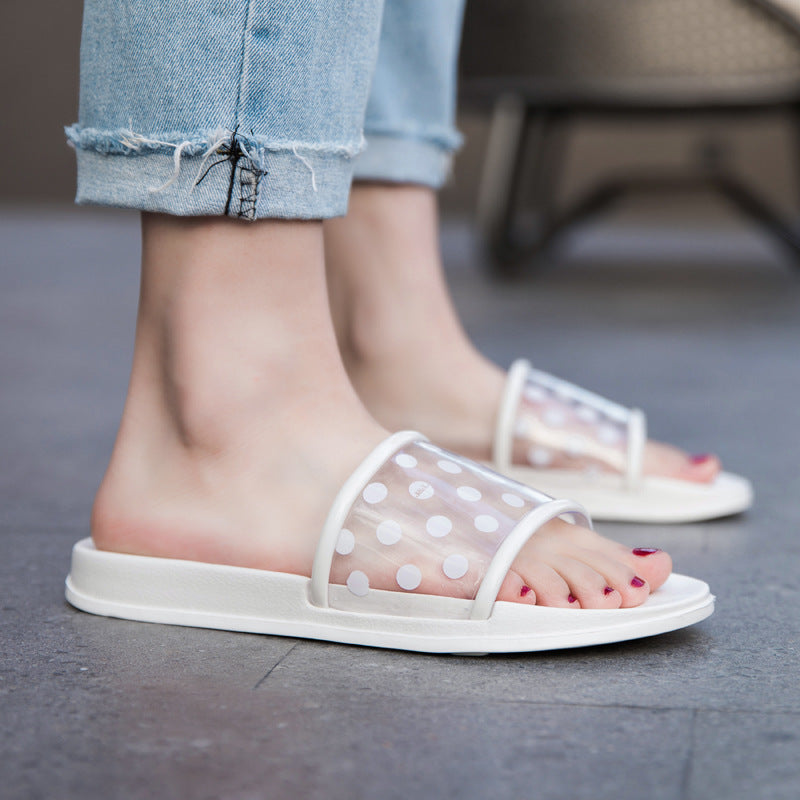 Sandalias transparentes de estar por casa