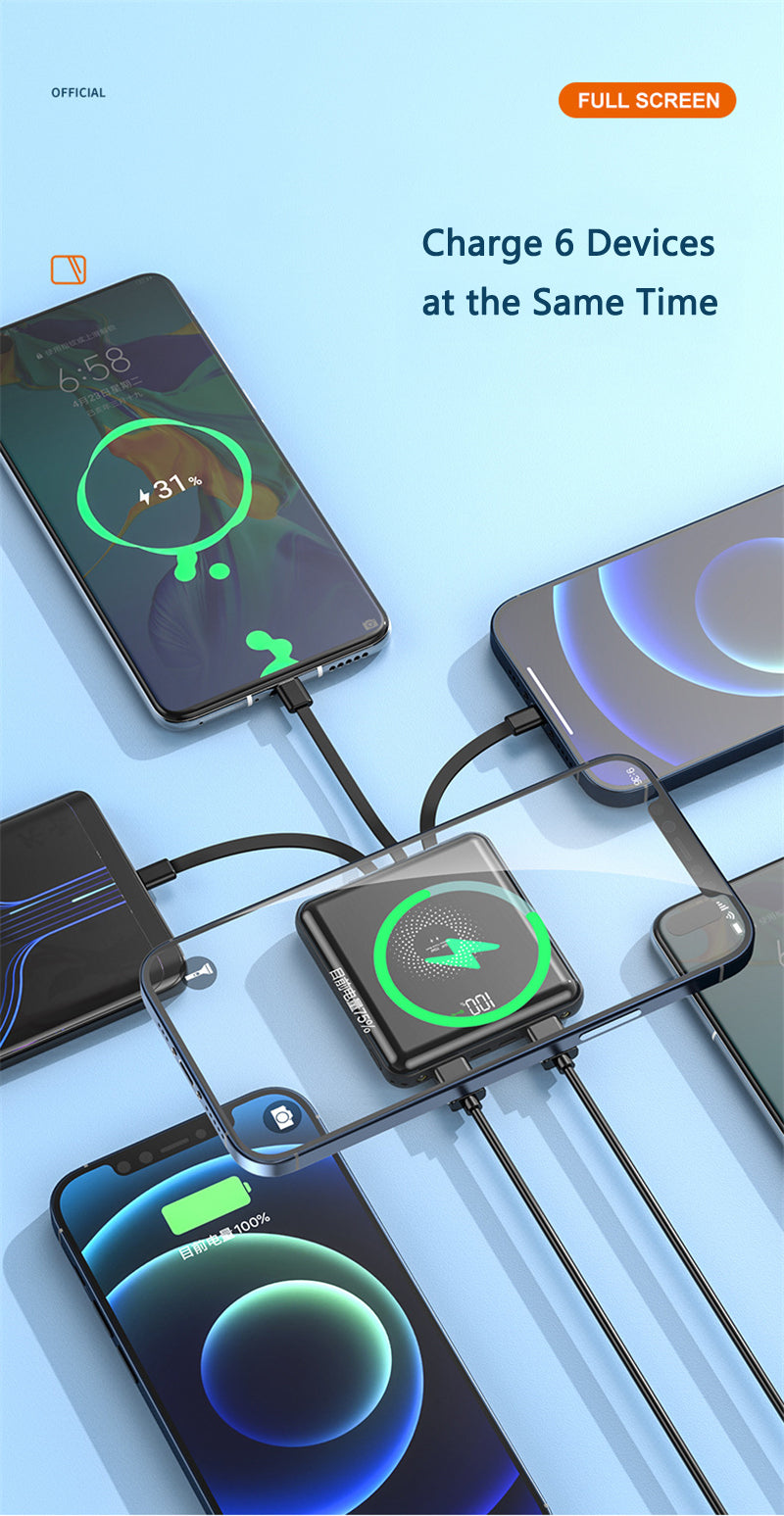 Batería Externa de Carga Rápida 20000mAh Mini Portátil