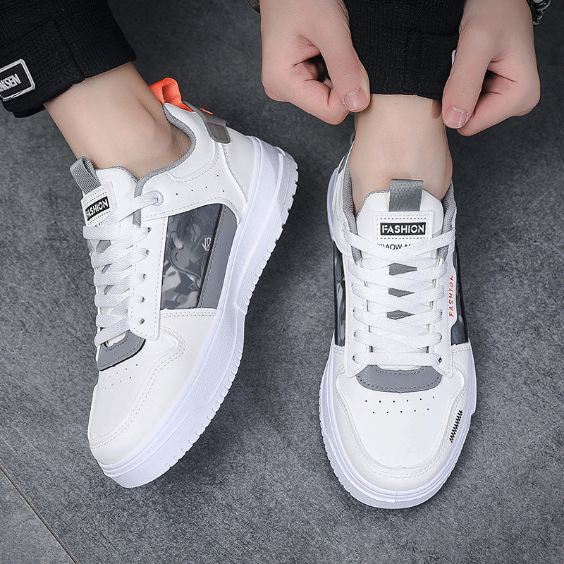 Zapatillas de hombre nuevas de primavera y verano, zapatillas blancas casuales, a la moda, para estudiantes y que combinan con todo