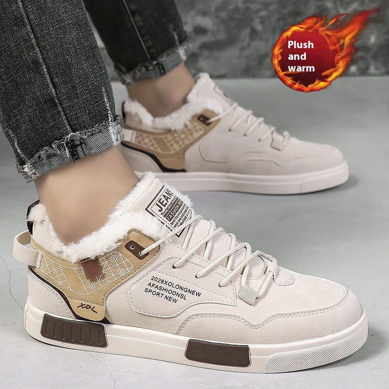 Zapatos casuales de terciopelo para hombre de tallas grandes, moda para exteriores