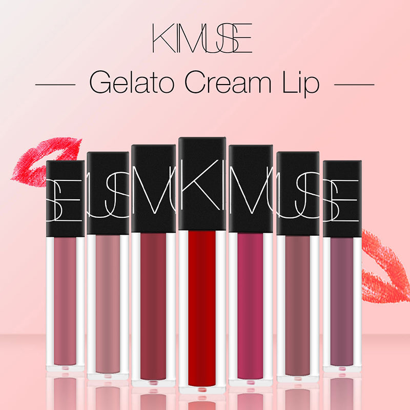 KIMUSE Maquillaje Labial Líquido Mate Suave Lápiz Labial Mate Impermeable Cosmético Maquillaje Labial Larga Duración Lápiz Labial Mate Maquillaje