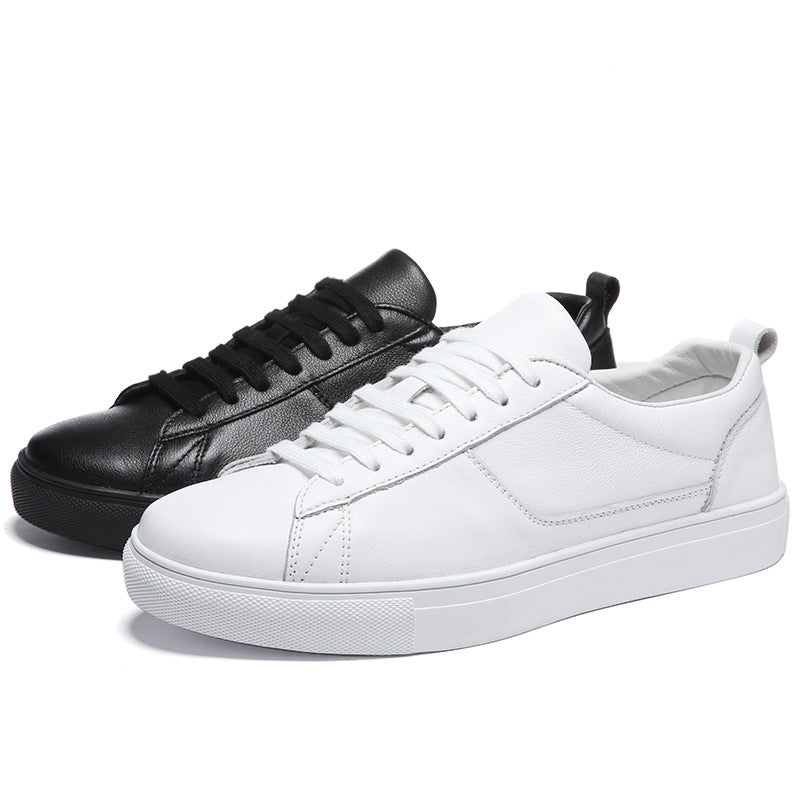 Small White Shoes Men's Leather Oversized Sneakers
