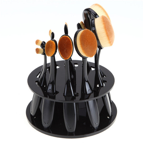 Soporte redondo para brochas de maquillaje