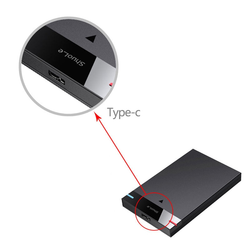 Caja de disco duro móvil externa de alta velocidad USB3.0