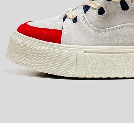 Zapatillas de skate de hombre de suela gruesa y corte bajo