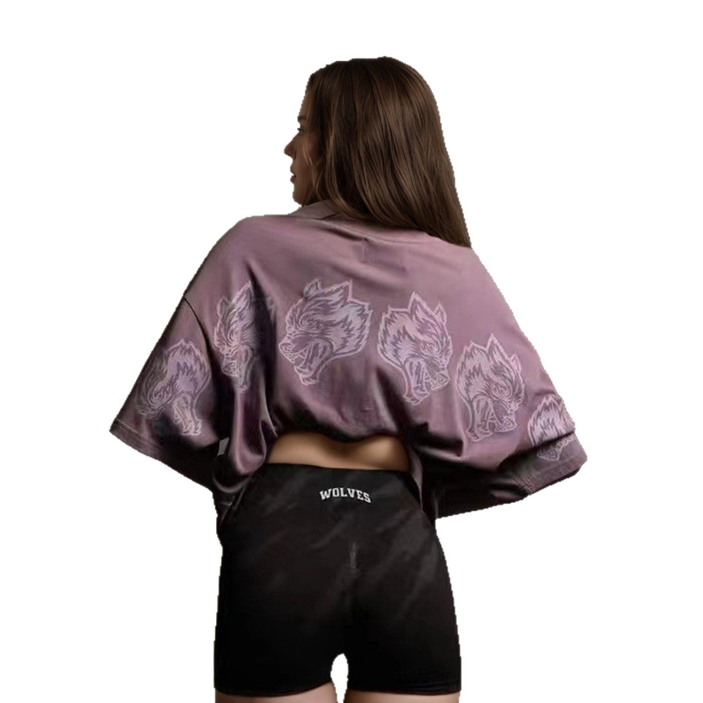 Loose-fit Fitness T-shirt Yoga Top With A Printed Design