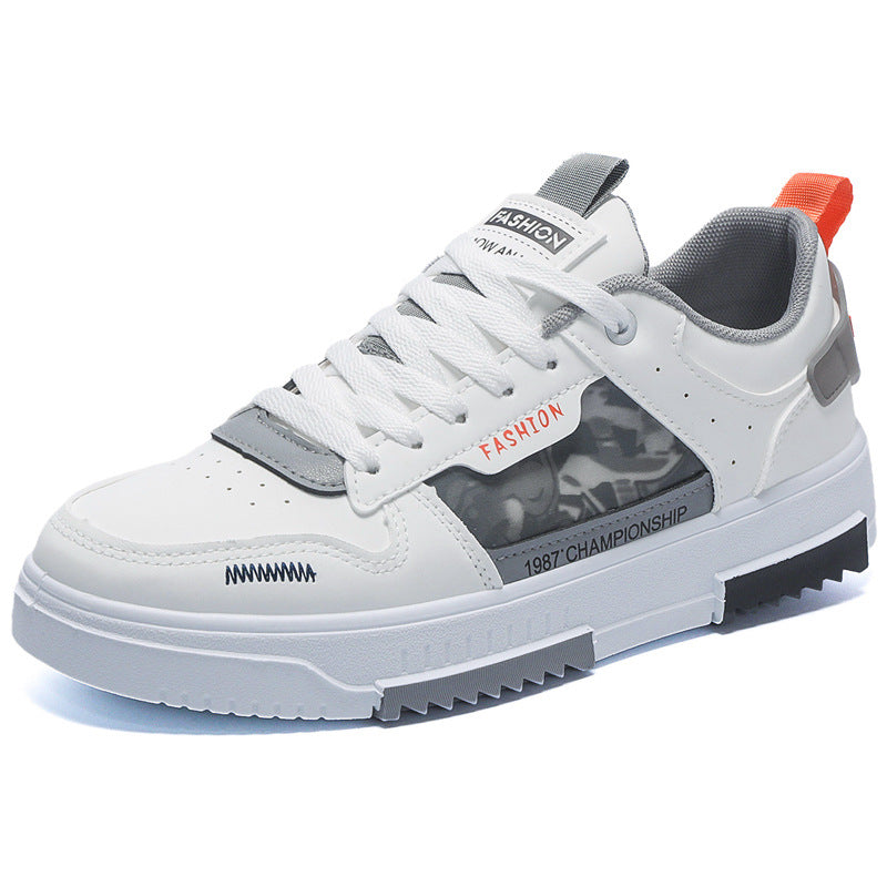 Zapatillas de hombre nuevas de primavera y verano, zapatillas blancas casuales, a la moda, para estudiantes y que combinan con todo