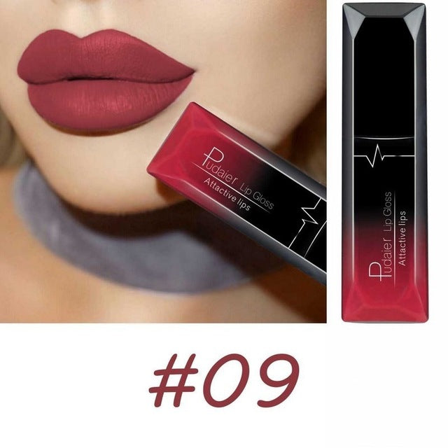 Maquillaje mate, brillo labial mate, pintalabios