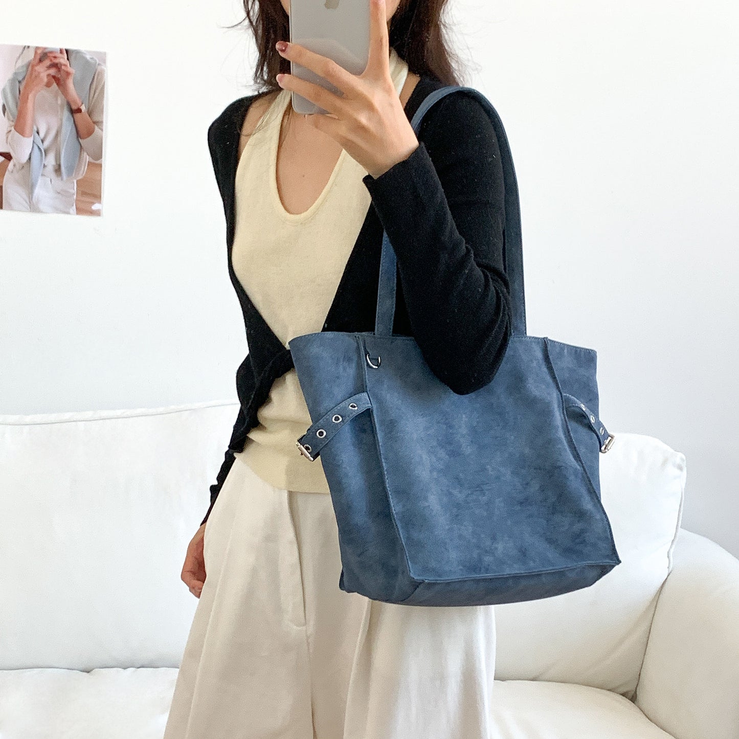 Bolso de hombro grande estilo coreano para mujer