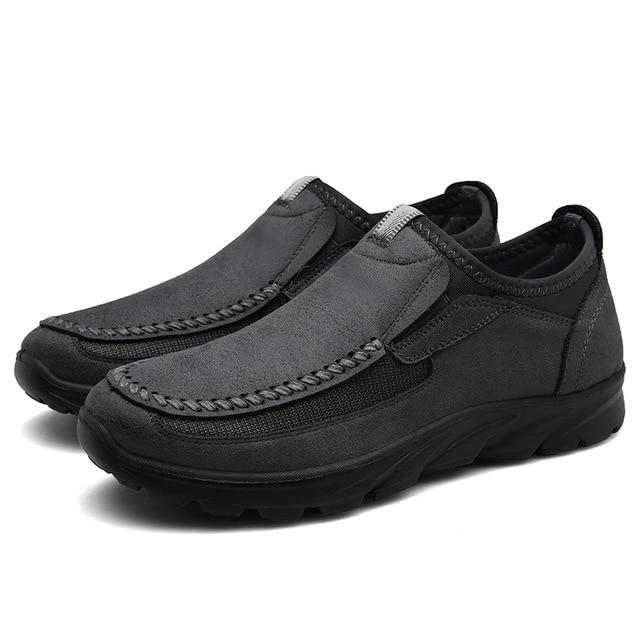 Nuevos zapatos casuales de hombre con puntera redonda
