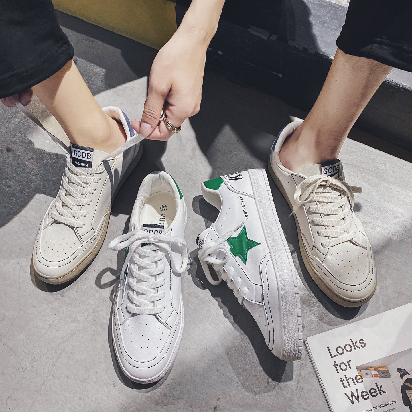 Zapatos casuales retro de corte bajo para hombre que combinan con todo